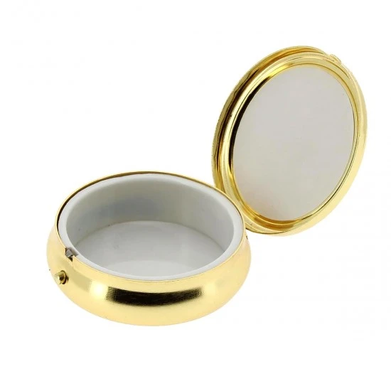 Teca Porta Ostie Placca Olivo Colomba Diametro 5,5 Cm 2 Teca Porta Ostie Placca Olivo Colomba Diametro 5,5 Cm - immagine 2