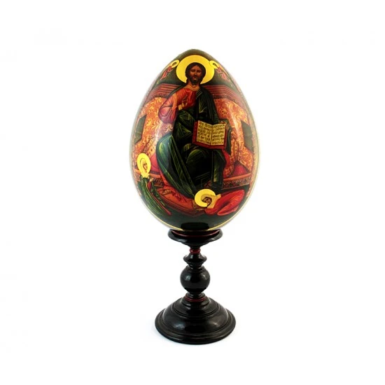Uovo Cristo Pantocratore Dipinto A Mano 22x15 Cm 1 Uovo Cristo Pantocratore Dipinto A Mano 22x15 Cm