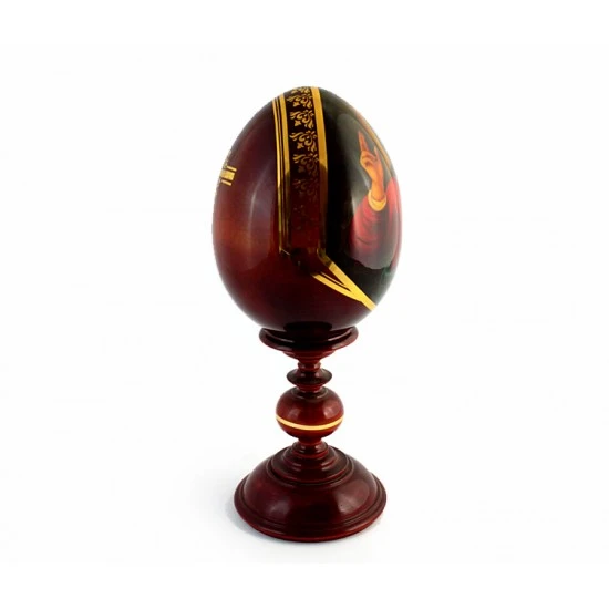 Uovo Cristo Re Dipinto A Mano 17x13 Cm 2 Uovo Cristo Re Dipinto A Mano 17x13 Cm - immagine 2